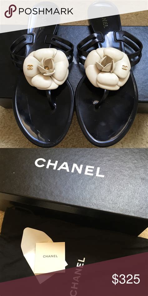 chanel camellia flip flops 2011|Chanel sandals sale.